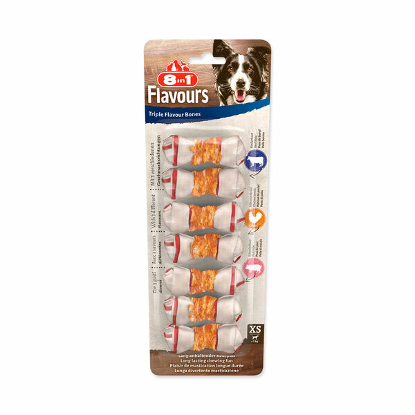 8in1 Pochoutka Triple Flavour kost žvýkací XS 7 ks porovnat ceny