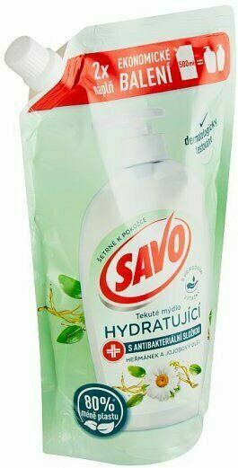 Savo Heřmánek & Jojobový olej tekuté mýdlo s antibakteriální složkou náhradní náplň 500 ml porovnat ceny