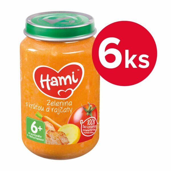 Hami Zelenina s krůtou a rajčaty 6m+ 6x200 g porovnat ceny
