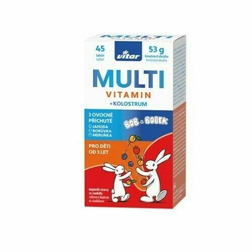 Vitar Kids Multi+kolostrum Tbl.45 porovnat ceny