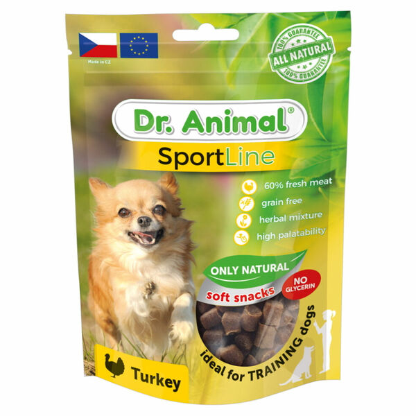 DR. ANIMAL Sportline pochoutka krocan  pro psy 100 g porovnat ceny