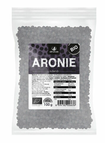 Allnature Aronie černý jeřáb BIO 100g porovnat ceny