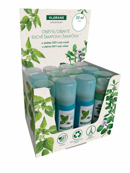 KLORANE Barketa suché šampony máta, kopřiva, oves 3 x 4 x 50 ml porovnat ceny