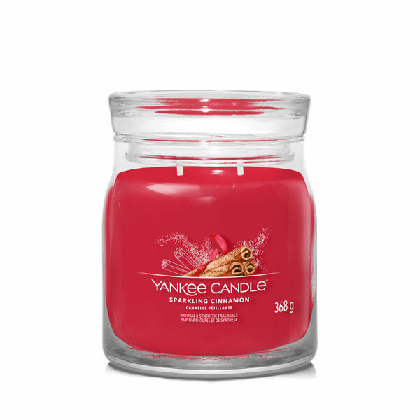 YANKEE CANDLE Signature Vonná svíčka střední 2 knoty Sparkling Cinnamon 368 g porovnat ceny