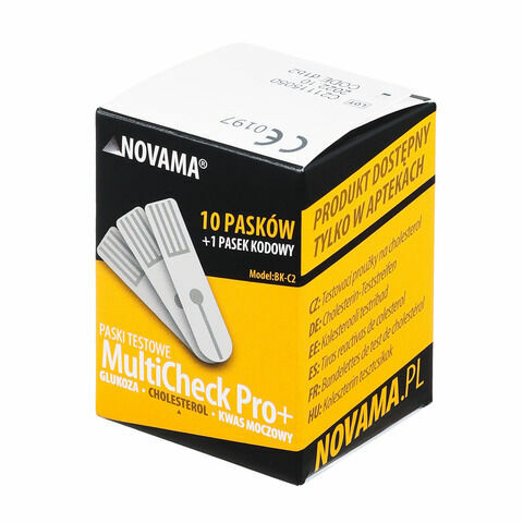 Novama MULTICHECK PRO+, Testovací proužky na cholesterol, 10ks porovnat ceny