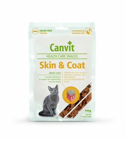 Canvit Snacks CAT Skin & Coat 100 g porovnat ceny