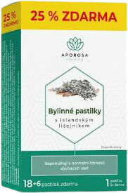 Aporosa Bylinné pastilky s islandským lišejníkem 18+6ks porovnat ceny