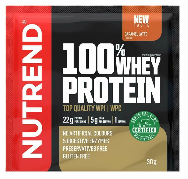 Nutrend 100% Whey Protein karamelové latté 30g porovnat ceny