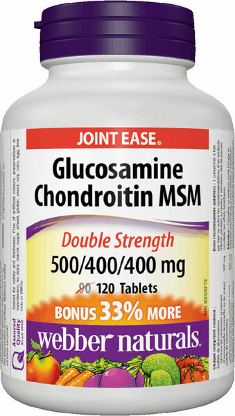 Webber Naturals Glucosamine Chondroitine MSM 1300mg 120 tablet porovnat ceny
