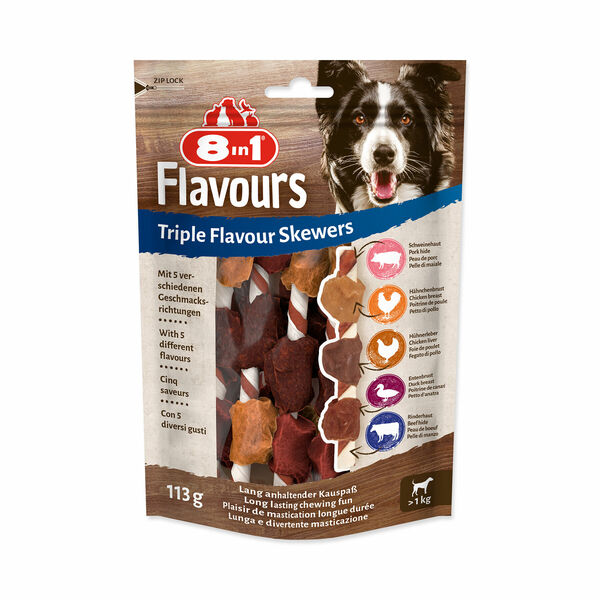 8in1 Pochoutka Triple Flavour špíz žvýkací 6 ks porovnat ceny