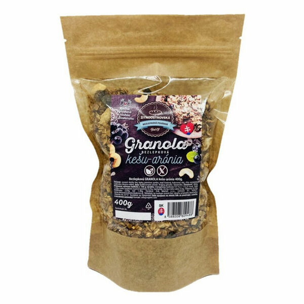 ŽITNOOSTROVSKÁ BEZLEPKOVÁ PEKÁREŇ Granola kešu-arónie 400 g porovnat ceny