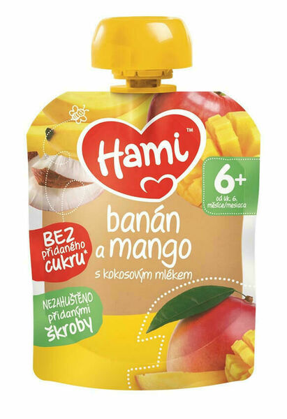 Hami kapsička Banán a mango s kokosovým mlékem 90g porovnat ceny