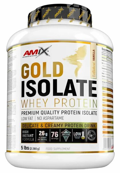 Amix Gold Whey Protein Isolate, Přírodní vanilka 2280g porovnat ceny