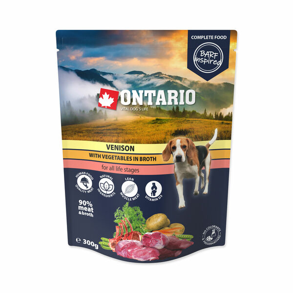 Ontario Zvěřina se zeleninou ve vývaru kapsička 300 g porovnat ceny