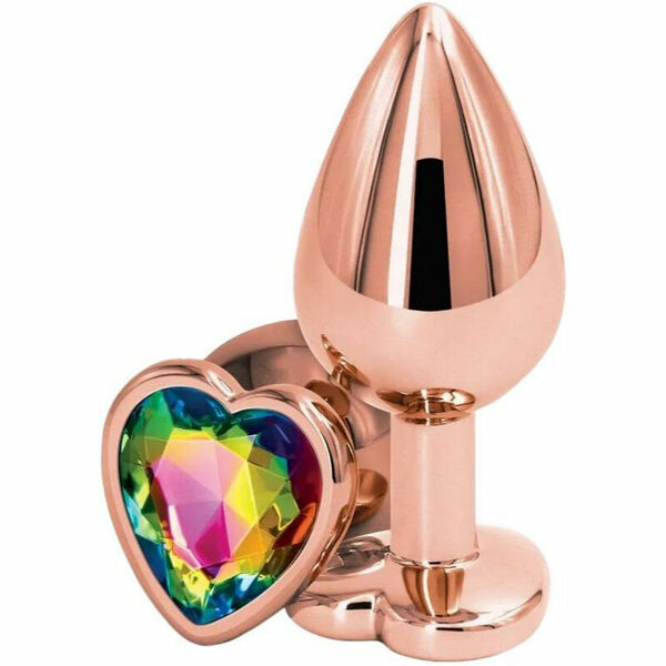 NS Novelties Anální kolík s diamantem Rose Gold Heart, malý porovnání ceny