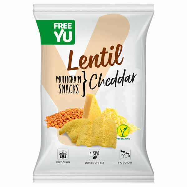 FREEYOU Lentil multigrain snack cheddar chipsy 70 g porovnat ceny