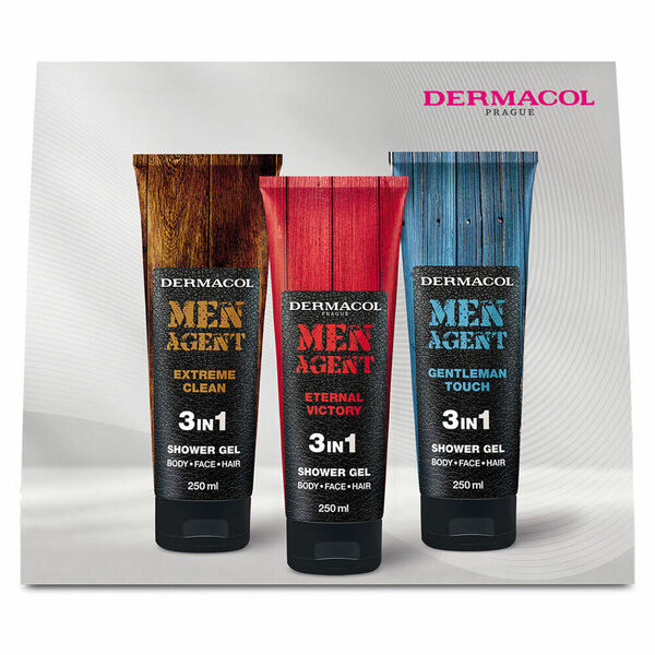 DERMACOL Balíček men agent mix pánských sprchových gelů 3 kusy porovnat ceny