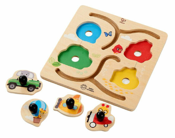 Baby Einstein Hračka dřevěná puzzle Paths to Adventure Hape 12m+ porovnat ceny