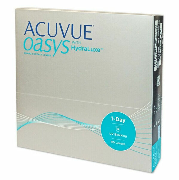 JOHNSON Acuvue Oasys with HydraLuxe jednodenní 90 čoček, Počet dioptrií: -0,75, Průměr: 14,3, Zakřivení: 8,5, Počet kusů v balení: 90 ks porovnat ceny