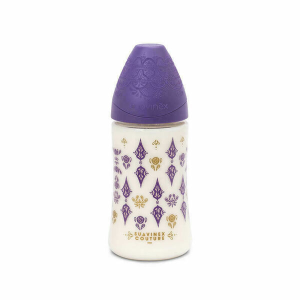 SUAVINEX Láhev PREMIUM COUTURE 2018 Silikon 270ml - Fialová porovnat ceny