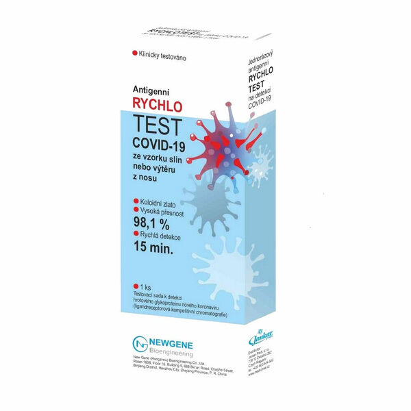 NEWGENE Antigenní jednorázový kombinovaný test ze slin a nosu 1 kus porovnat ceny