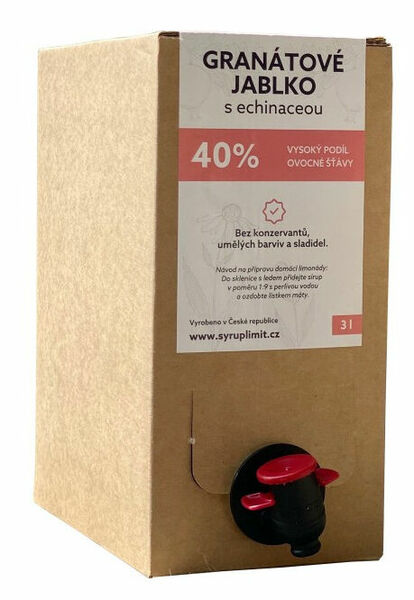 Syrup Limit – Granátové jablko s echinaceou, BAG IN BOX 3000ml porovnat ceny