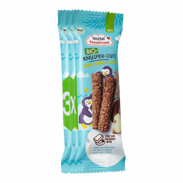 FruchtBar BIO Křupavé ovesné tyčinky s jablkem, kakaem a vanilkou 3x23 g porovnat ceny