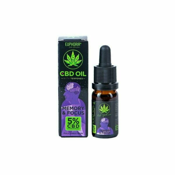 Euphoria CBD olej 5% Memory & Focus 10ml porovnat ceny