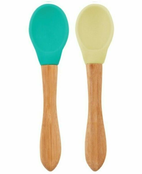 Minikoioi Lžička s bambusovou rukojetí 2ks - Green / Yellow porovnat ceny
