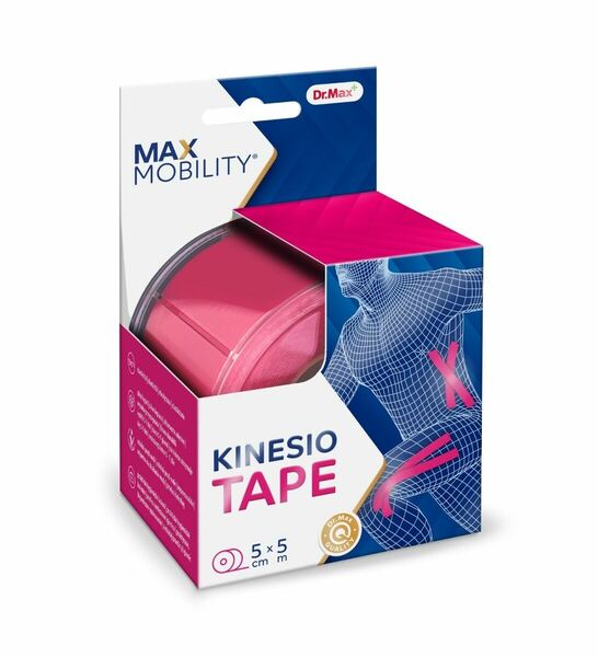 Dr. Max Kinesio Tape Pink 5 cm x 5 m tejpovací páska 1 ks porovnat ceny