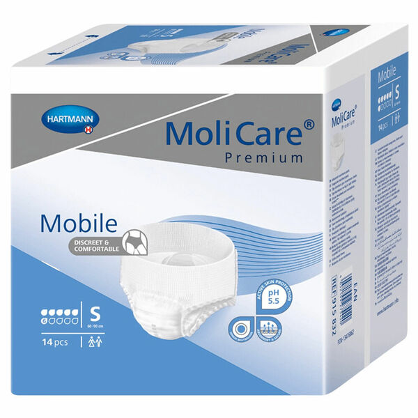 Molicare Mobile  MoliCare Inkontinenční kalhotky MOBILE 6 kapek Small 14ks porovnat ceny