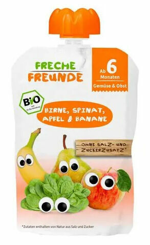 Freche Freunde BIO Kapsička hruška, špenát, jablko a banán 100g porovnat ceny