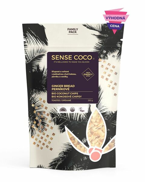 Sense Coco Bio kokosové chipsy perníkové 250g porovnat ceny