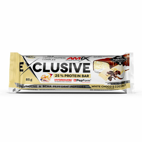 AMIX Exclusive protein bar bílá čokoláda a kokos 85 g porovnat ceny