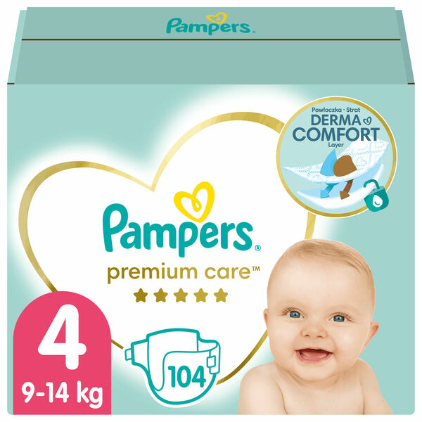 Rozbaleno Pampers Premium Care plenky vel. 4, 9-14 kg, 104 ks porovnat ceny