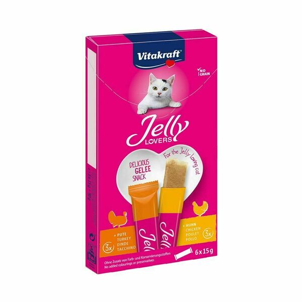 Vitakraft Jelly Lovers kuře a krůta 6x15 g porovnat ceny