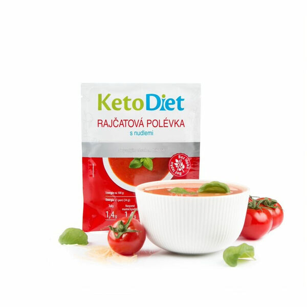 KETODIET Proteinová polévka rajčatová s nudlemi 7 porcí porovnat ceny