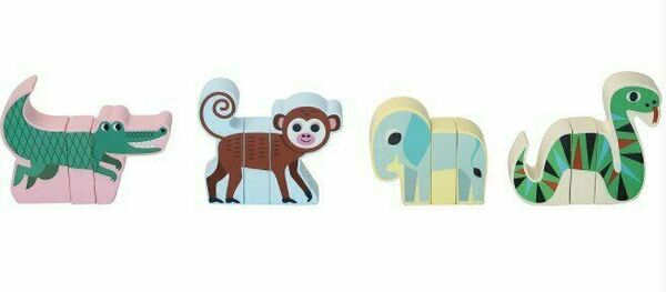 Vilac Dřevěné magnetické puzzle zvířátka Jungle 12ks porovnat ceny