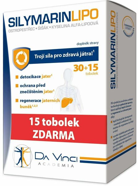 Da Vinci Academia Silymarin Lipo 30+15 ZDARMA 45 tobolek porovnat ceny
