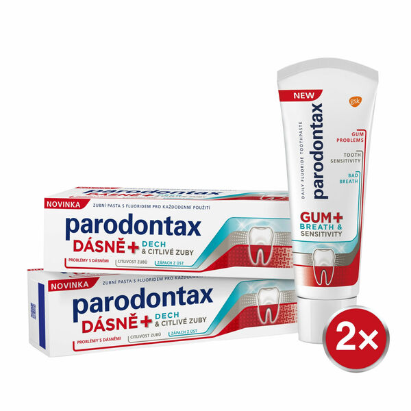 Parodontax pro dásně, dech a citlivé zuby 2 x 75 ml porovnat ceny