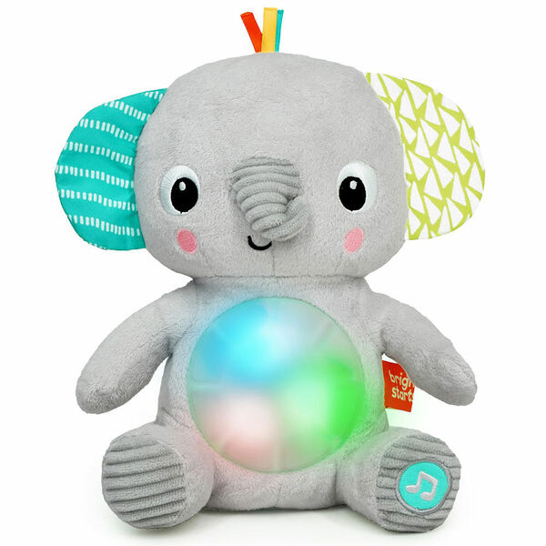 BRIGHT STARTS Hračka plyšová hudební svítící Hug-a-bye Baby ™ sloník 0m + porovnat ceny