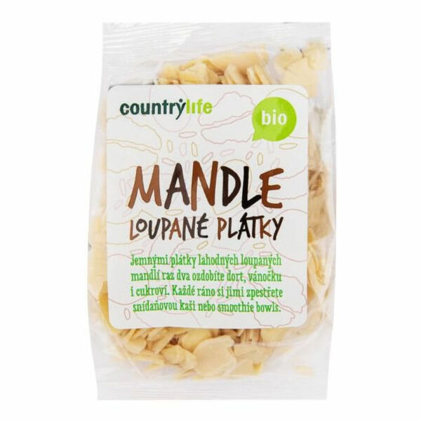 COUNTRY LIFE Mandle loupané plátky BIO 100 g porovnat ceny