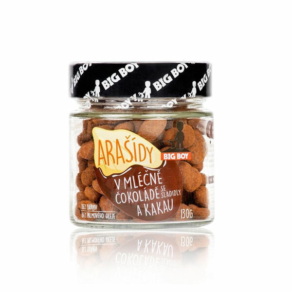 BIG BOY Arašídy v mléčné čokoládě a kakau 130 g porovnat ceny