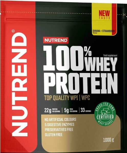 Nutrend 100% Whey Protein jahoda/banán 1000g porovnat ceny