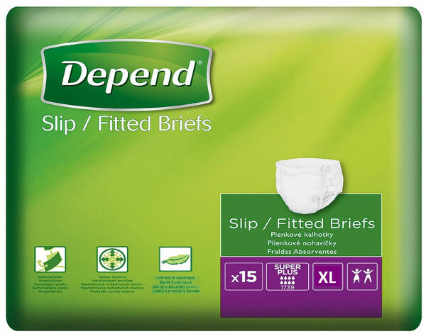 DEPEND plenkové kalhotky Slip Super Plus XL 15ks porovnat ceny