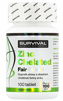 Survival Nutrition Zinc Chelated Fair Power 100 tablet porovnat ceny