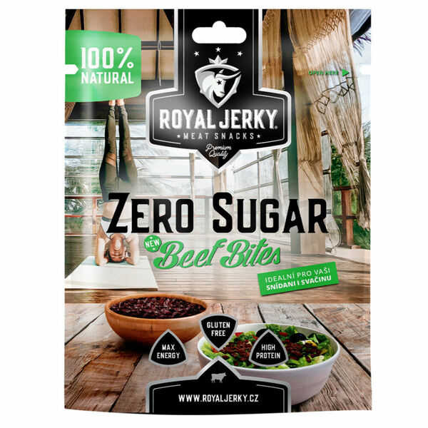 ROYAL JERKY Zero sugar beef bites hovězí sušené kousky bez cukru 50 g porovnat ceny