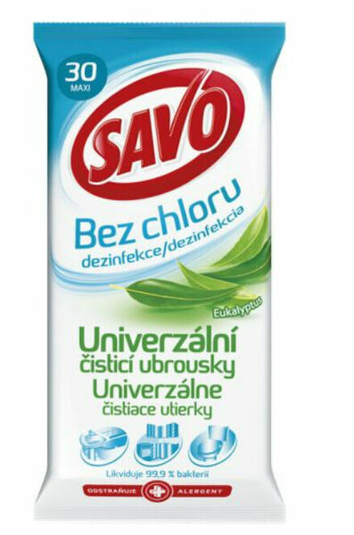 Savo Univerzální dezinfekční čisticí ubrousky Eukalyptus 30 ks porovnat ceny