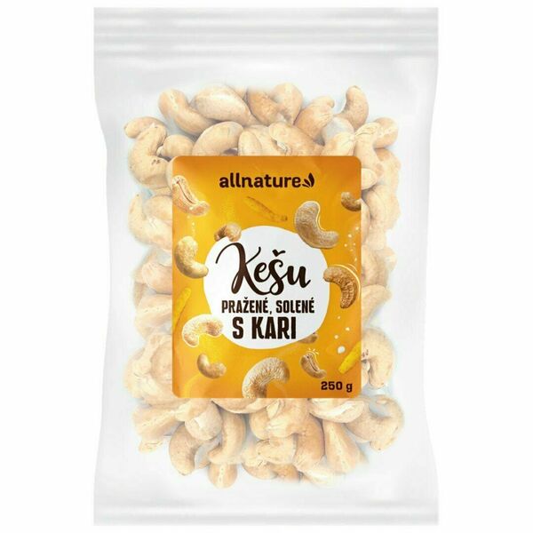 Allnature Kešu ořechy pražené solené s kari 250 g porovnat ceny