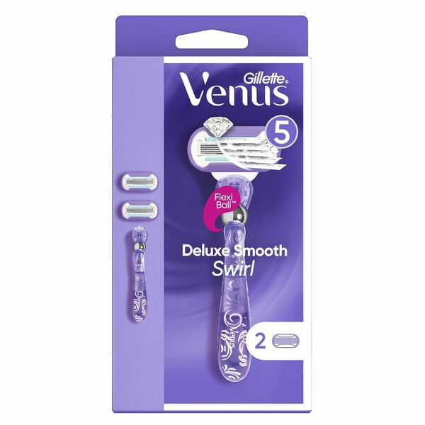 GILLETTE Venus Deluxe Smooth Swirl Holící strojek  + 2 ks náhradních hlavic porovnat ceny